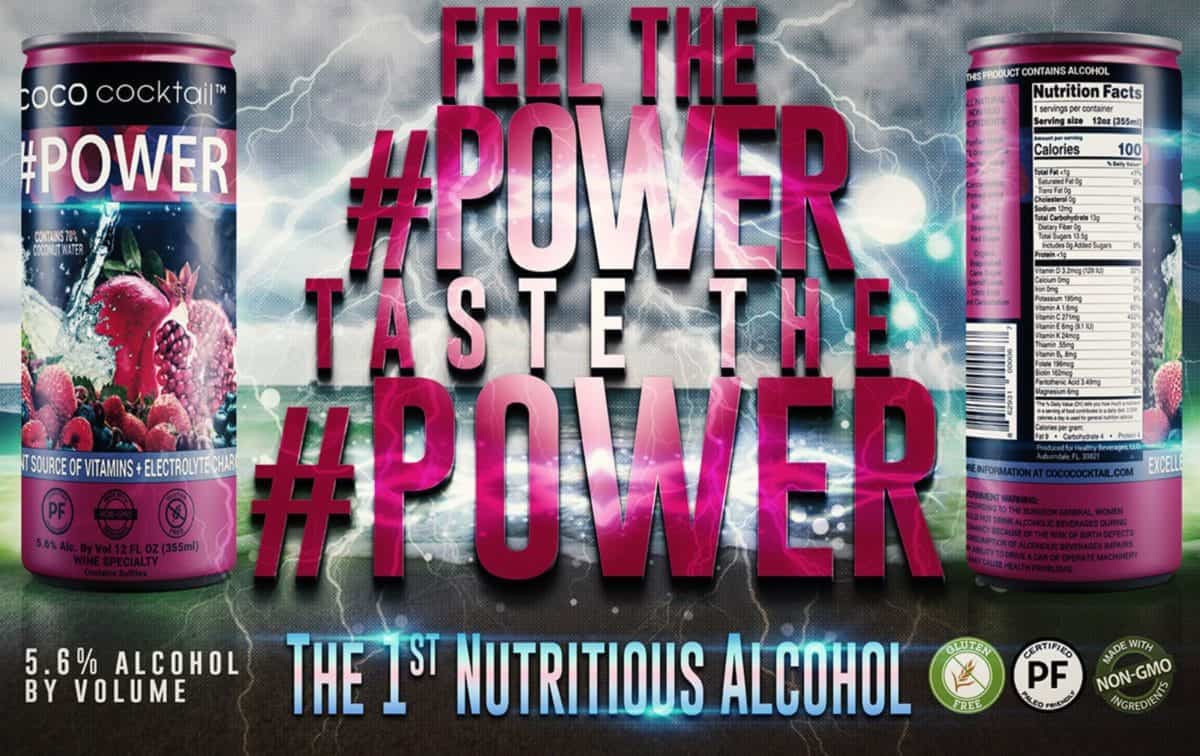 coco cocktail power nutrifusion vitamins alcoholic beverage
